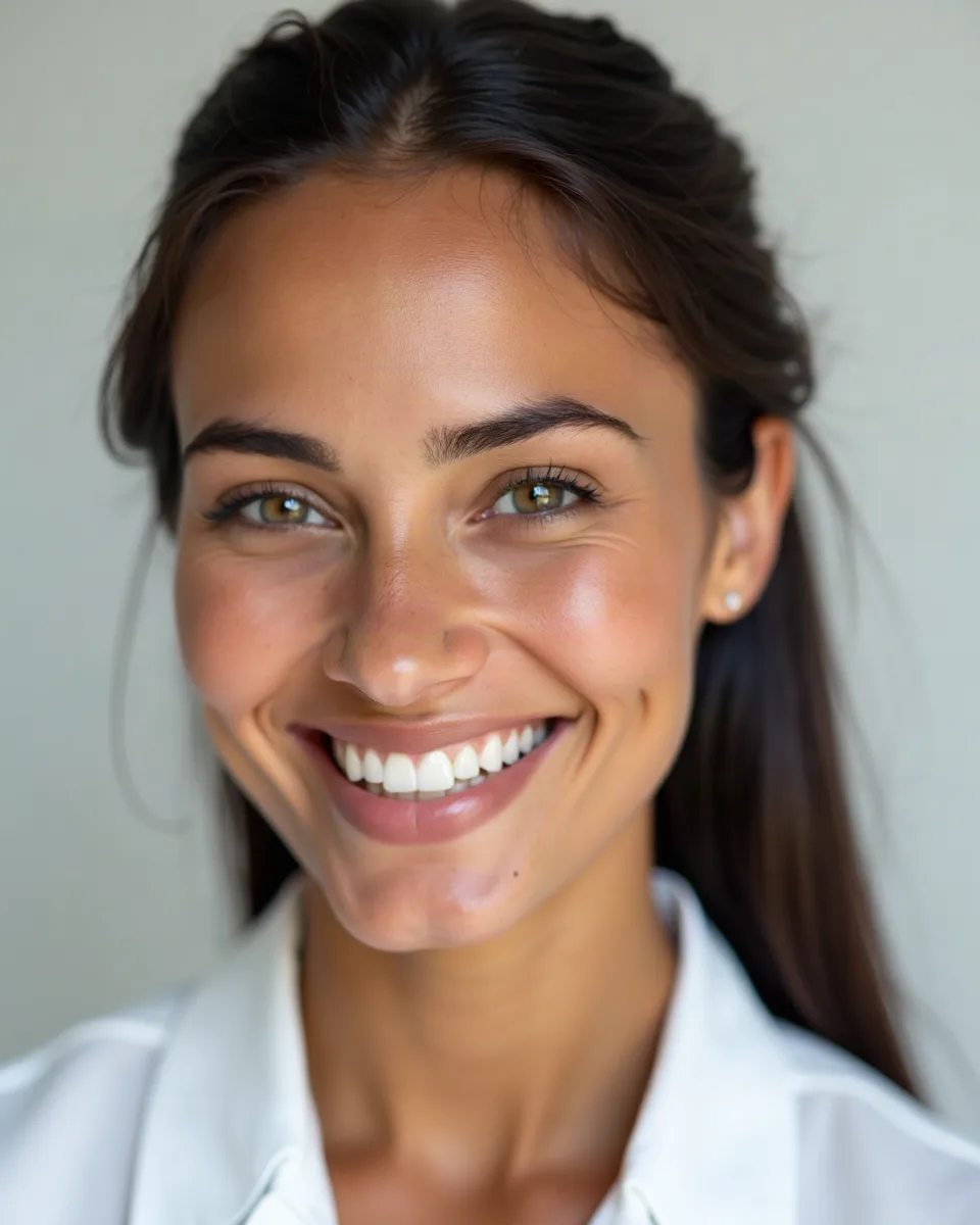 Tooth-colored composite restoration, AI-generated composite bonding illustration