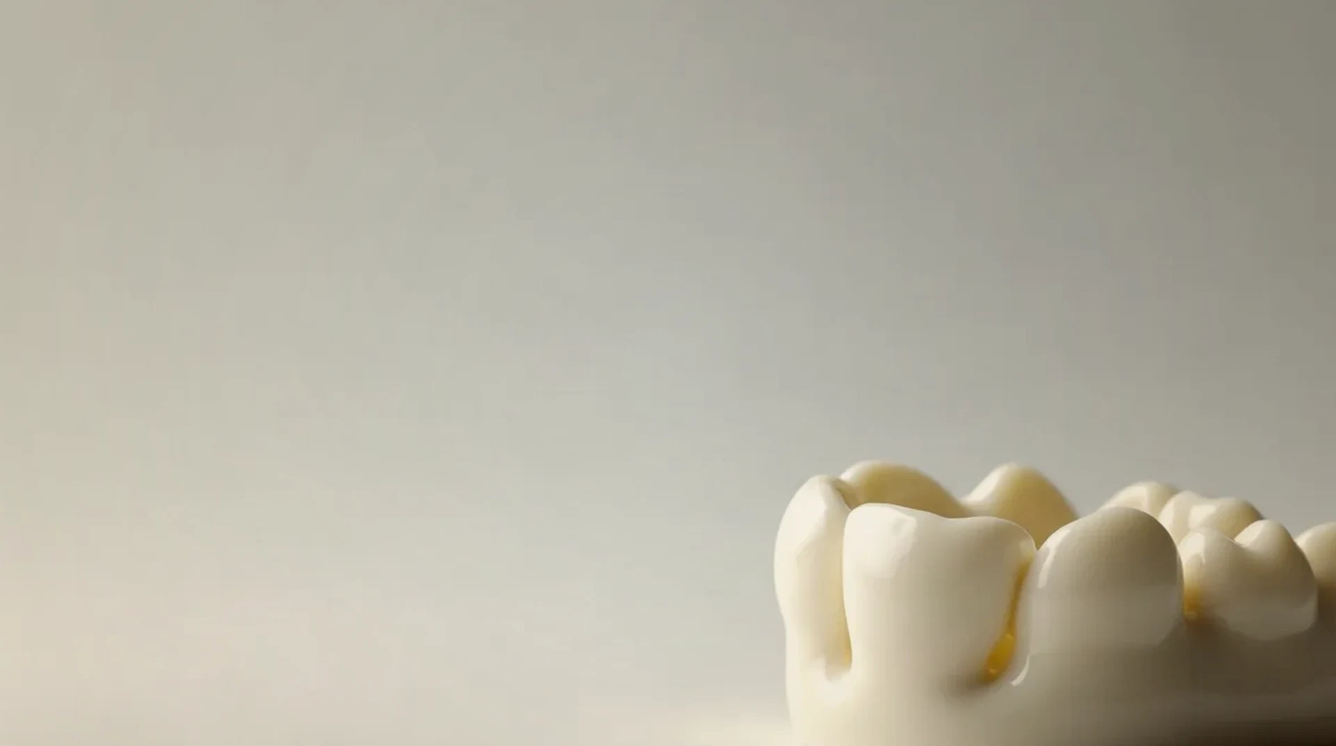 Porcelain crown and bridge, AI-generated illustration, not a patient